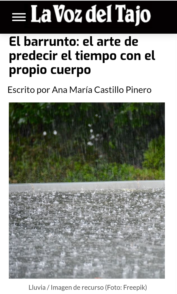 El barrunto: el arte de predecir el tiempo con el propio cuerpo