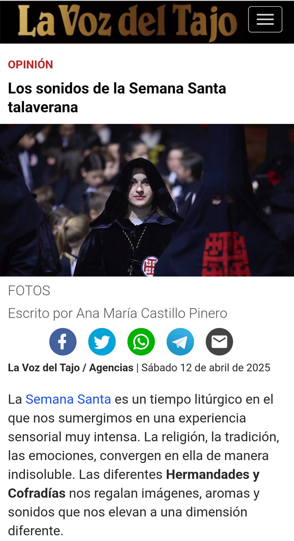 Los sonidos de la Semana Santa Talaverana